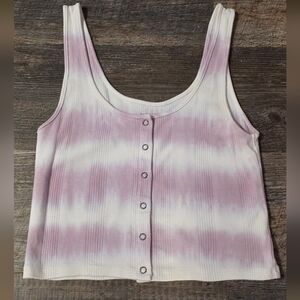 American Eagle Outfitters Purple and White Tank Top